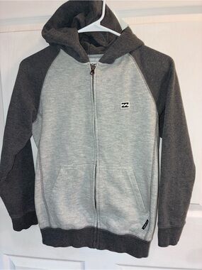 Billabong Kids' Two-Tone Gray Zip Hoodie